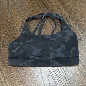 LULULEMON Black Camouflage Energy Bra